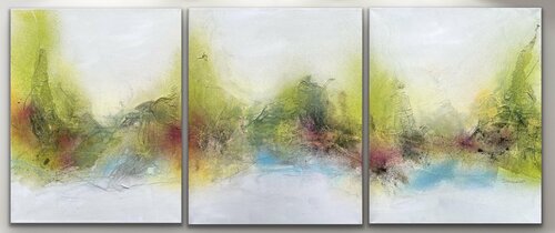Walking on sunshine V - Triptych by Kirsten Schankweiler, Painting for Sale on Singulart