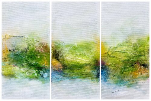 Summerbreeze - Triptych by Kirsten Schankweiler, Painting for Sale on Singulart