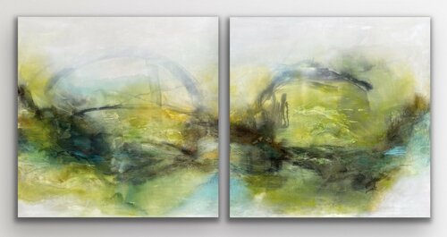 Through the looking glass - diptych by Kirsten Schankweiler, Painting for Sale on Singulart