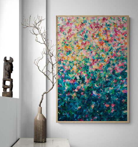 Light Filled Flower Garden van Katherine Spiller, Schilderij te koop op Singulart