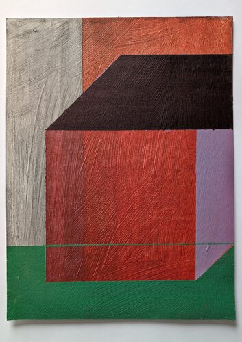 Red.Cube by Volodymyr Belyakovych, Painting for Sale on Singulart