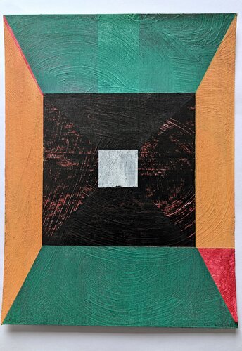 Green.Cube by Volodymyr Belyakovych, Painting for Sale on Singulart