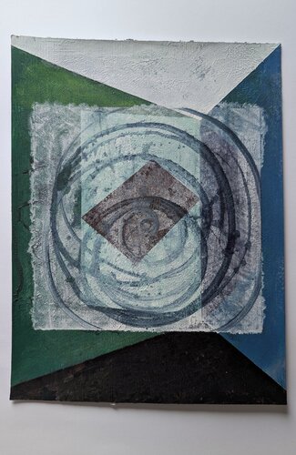 Observer.Cube par Volodymyr Belyakovych, Peinture en vente sur Singulart