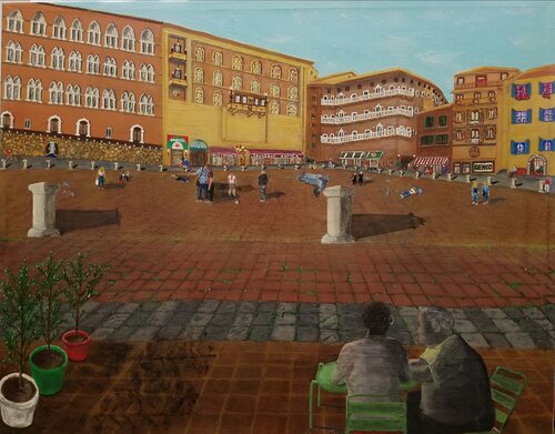 Piazza Del Campo di Ted Connolly, Pittura in vendita su Singulart