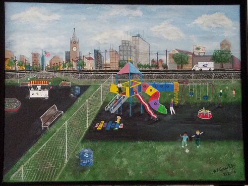City Playground di Ted Connolly, Pittura in vendita su Singulart