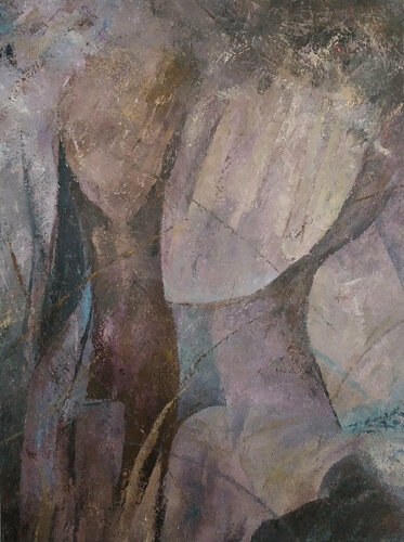 Femmes de pierre von J-Claude Bernard, Malerei kaufen auf Singulart