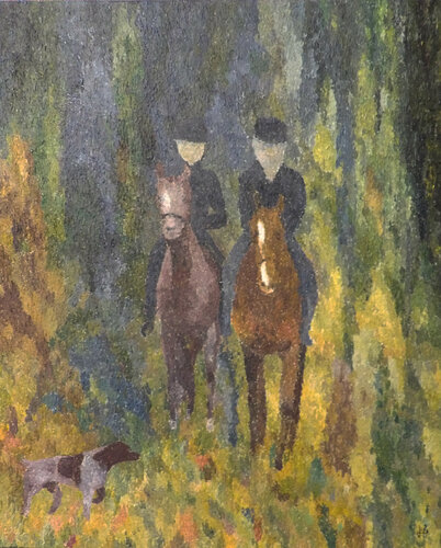 Promenade au bois von J-Claude Bernard, Malerei kaufen auf Singulart