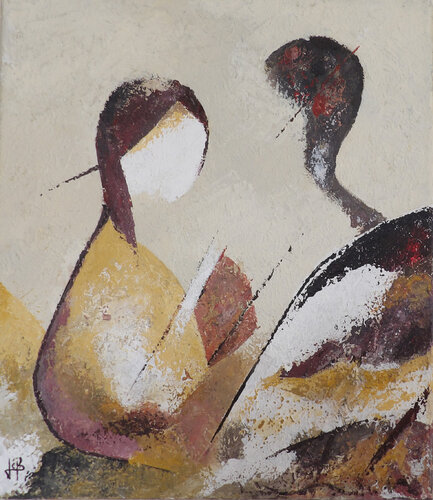 Lointaine rencontre by J-Claude Bernard, 油畫 for Sale on Singulart
