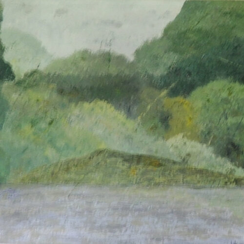 Bord de rivière 1 by J-Claude Bernard, 油畫 for Sale on Singulart