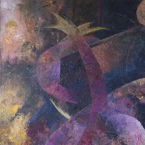 rencontres de planètes par J-Claude Bernard, Peinture en vente sur Singulart