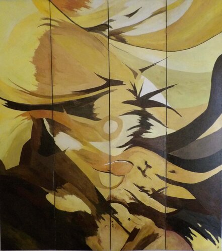 Paravent 1 by J-Claude Bernard, 油畫 for Sale on Singulart