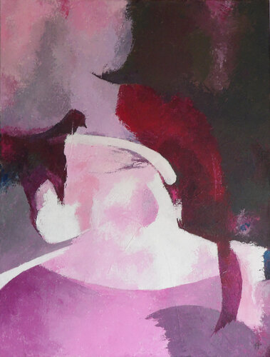 Symphonie en Magenta van J-Claude Bernard, Schilderij te koop op Singulart