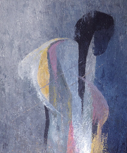 Bientôt mère by J-Claude Bernard, 油畫 for Sale on Singulart