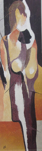 Femme en ocre van J-Claude Bernard, Schilderij te koop op Singulart