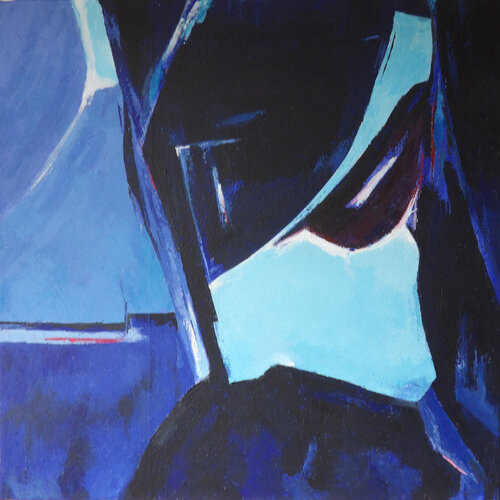 Du bleu sur la toile de J-Claude Bernard, Pintura a la venta en Singulart