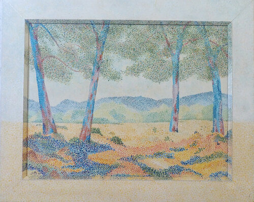 Fleurs sous les arbres par J-Claude Bernard, Peinture en vente sur Singulart