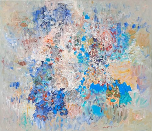 Zahava lupu - Original oil on canvas - Abstract Fun #5574 par Art Time Gallery, Peinture en vente sur Singulart