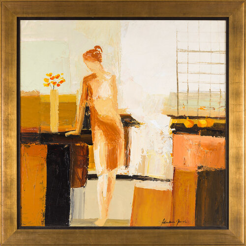 Adriana Naveh -  Murmur - Original Acrylic on Canvas von Art Time Gallery, Malerei kaufen auf Singulart