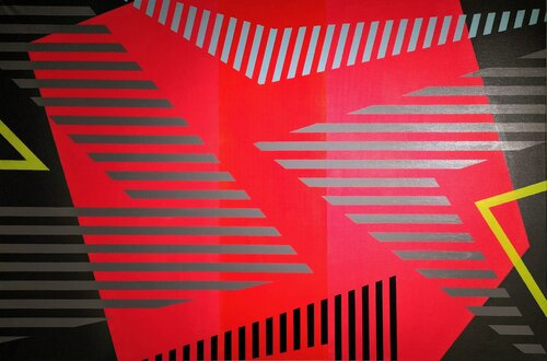 Arancione nel mezzo van Wio Karstens, Schilderij te koop op Singulart