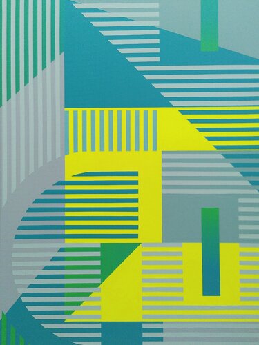 Aspetti geometrici 4 by Wio Karstens, 油畫 for Sale on Singulart