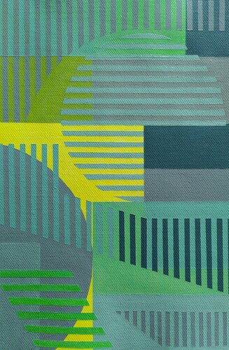 Geometria in verde 3 di Wio Karstens, Pittura in vendita su Singulart