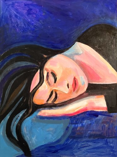 SLEEPING WOMAN van Elisabetta Schlegel, Schilderij te koop op Singulart