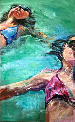 SWIMMERS van Elisabetta Schlegel, Schilderij te koop op Singulart