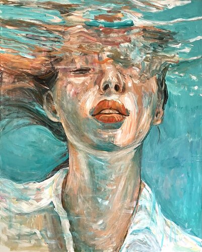 ABTAUCHEN van Elisabetta Schlegel, Schilderij te koop op Singulart