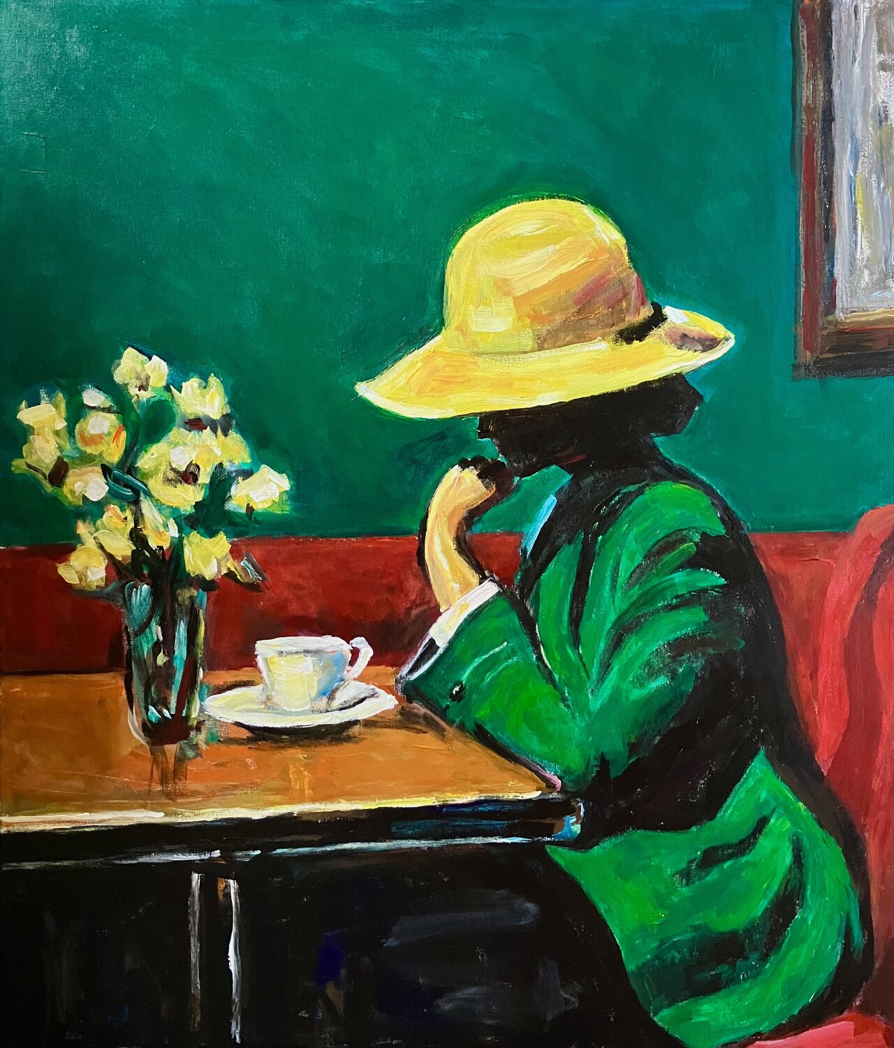 COFFEE IN VERONA Elisabetta Schlegel Peinture originale à vendre