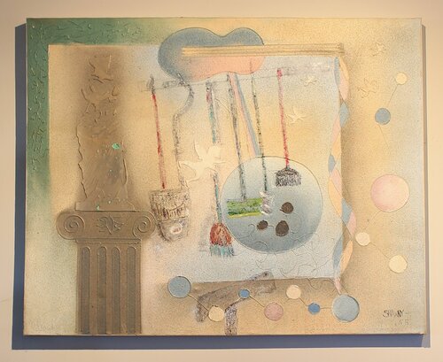 Angels in the broom closet. van Nancy Barasch, Schilderij te koop op Singulart