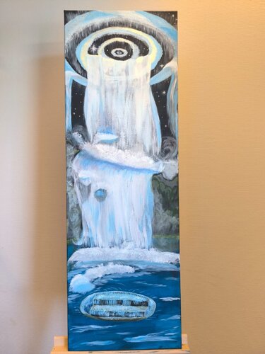 ThreeWaterfallsOfRealities by Olha Hranevska, Painting for Sale on Singulart