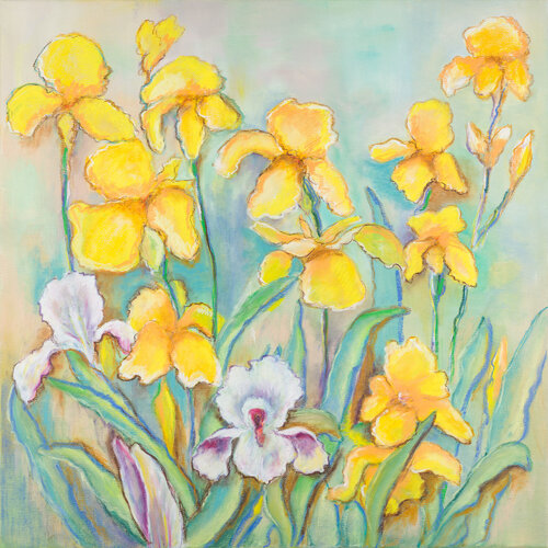 Gelbe Irise by Liina Görtzen, Painting for Sale on Singulart