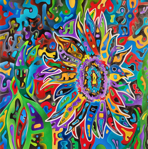 Il Girasole N.2 van Massimo Rubbi, Schilderij te koop op Singulart