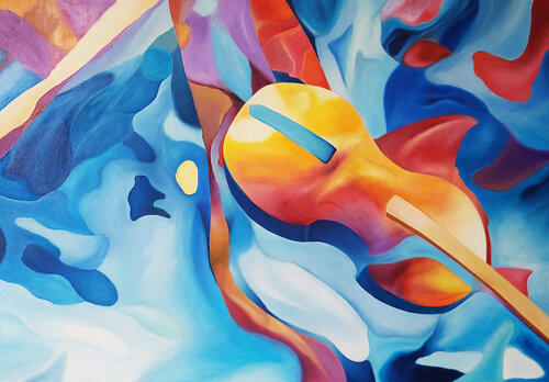 Il Violinista di Massimo Rubbi, Pittura in vendita su Singulart