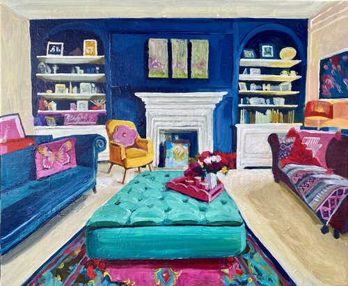 Souvenir d’un salon par sabrina alvarez, Peinture en vente sur Singulart