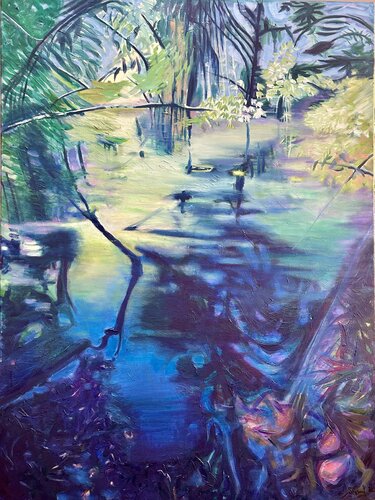 Clairière des songes par sabrina alvarez, Peinture en vente sur Singulart
