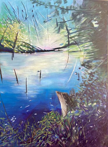 Le jardin des aurores par sabrina alvarez, Peinture en vente sur Singulart
