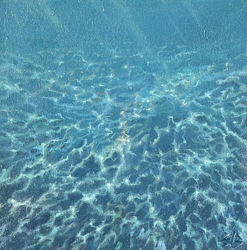Underwater Sunlight by Barbara Efi, Painting for Sale on Singulart