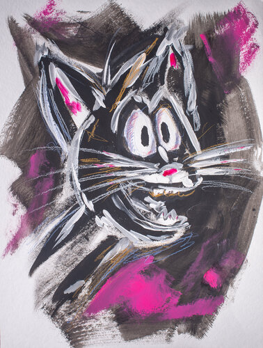 What The Cat is going on. de Kai Thomas, Pintura a la venta en Singulart