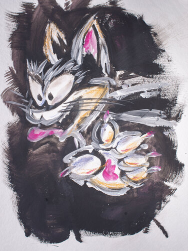 Chasing Cat de Kai Thomas, Pintura a la venta en Singulart