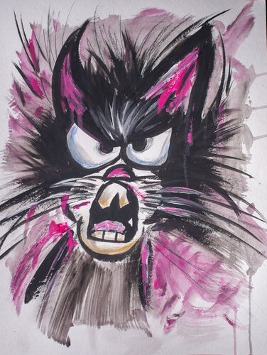 Hangover Cat de Kai Thomas, Pintura a la venta en Singulart