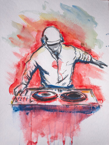 Hey DJ, let the music Play von Kai Thomas, Malerei kaufen auf Singulart