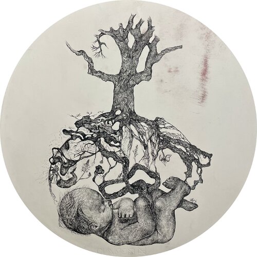 Grounded at birth van Cameron de Bruyn, Werk op papier te koop op Singulart