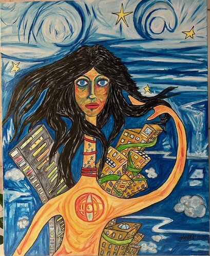 FEMME A L'OEIL par Hassan Zanoune, Peinture en vente sur Singulart