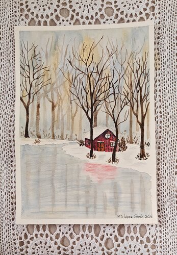 La casita del bosque. by Lola López Girón, Painting for Sale on Singulart
