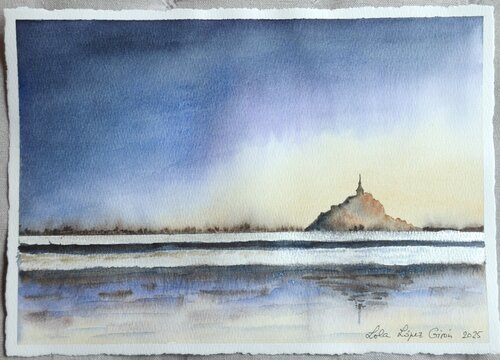 Le Mont Saint-Michel. by Lola López Girón, Painting for Sale on Singulart