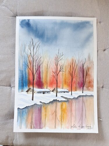 Invierno en el bosque. by Lola López Girón, Painting for Sale on Singulart