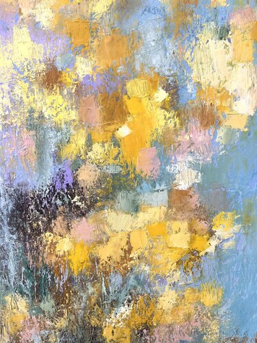 La danse des pétales jaunes van Olga Bléré, Schilderij te koop op Singulart