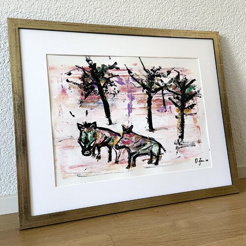 Cinghiale van Stefan Bammert, Schilderij te koop op Singulart