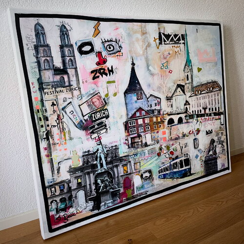 Zürich van Stefan Bammert, Schilderij te koop op Singulart